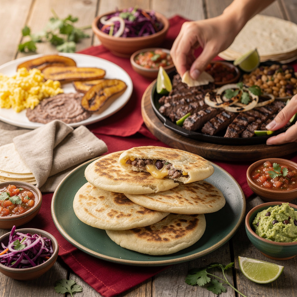 El Maguey Restaurant authentic Salvadoran and Mexican cuisine menu featuring pupusas, carne asada, and Latin American dishes